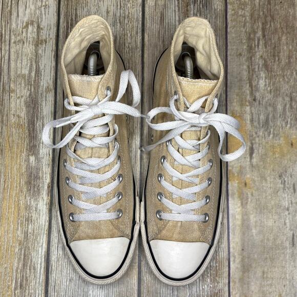 Converse CT All Star Sun Washed Tan Canvas Unisex High Top Sneakers M-9/W-11 - Picture 6 of 9